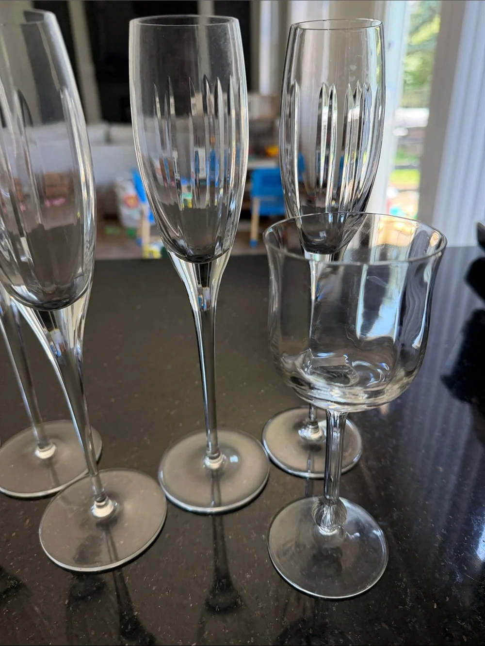 Mikasa Arctic Lights Champagne Flute - Faceted Crystal Stemware